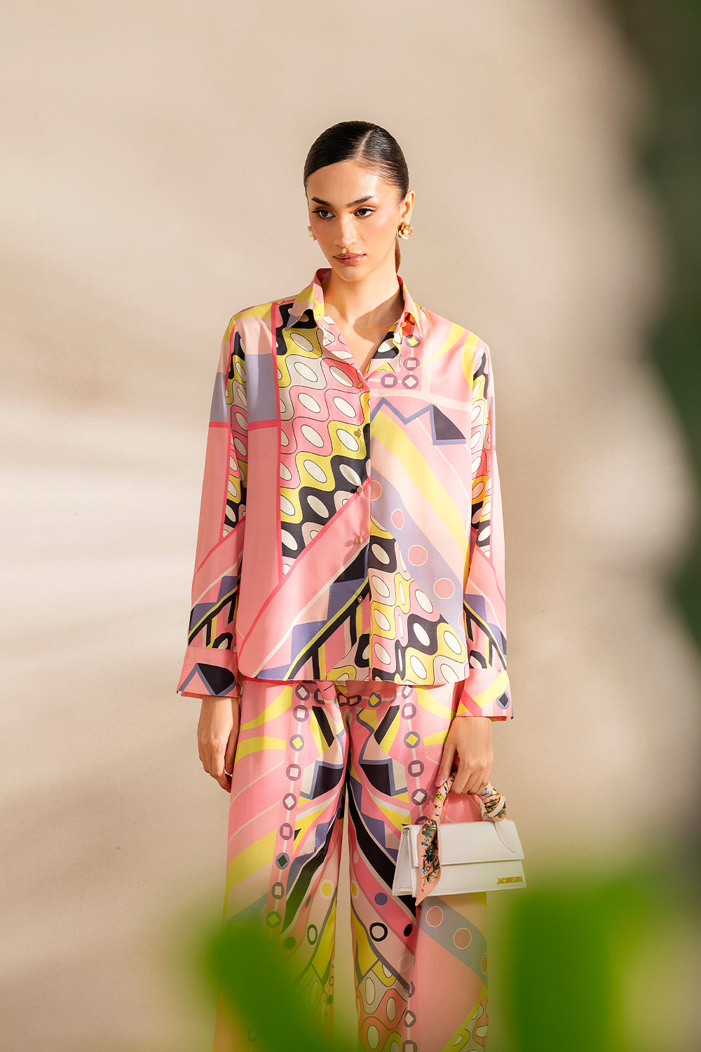 Saira Rizwan | Silk Coords 25 | PEACHY TIDE - SRSP-25-09-3