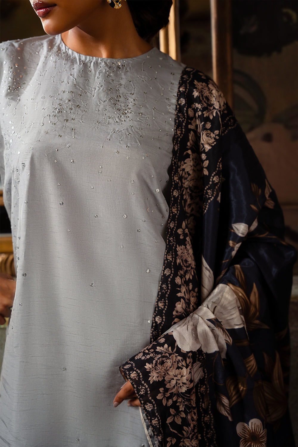 Saira Rizwan | Dahini Silk Pret | SWAN - SRLP04-25 -  Saira Rizwan Ladies Clothes - Original Designer Dress - House of Maryam