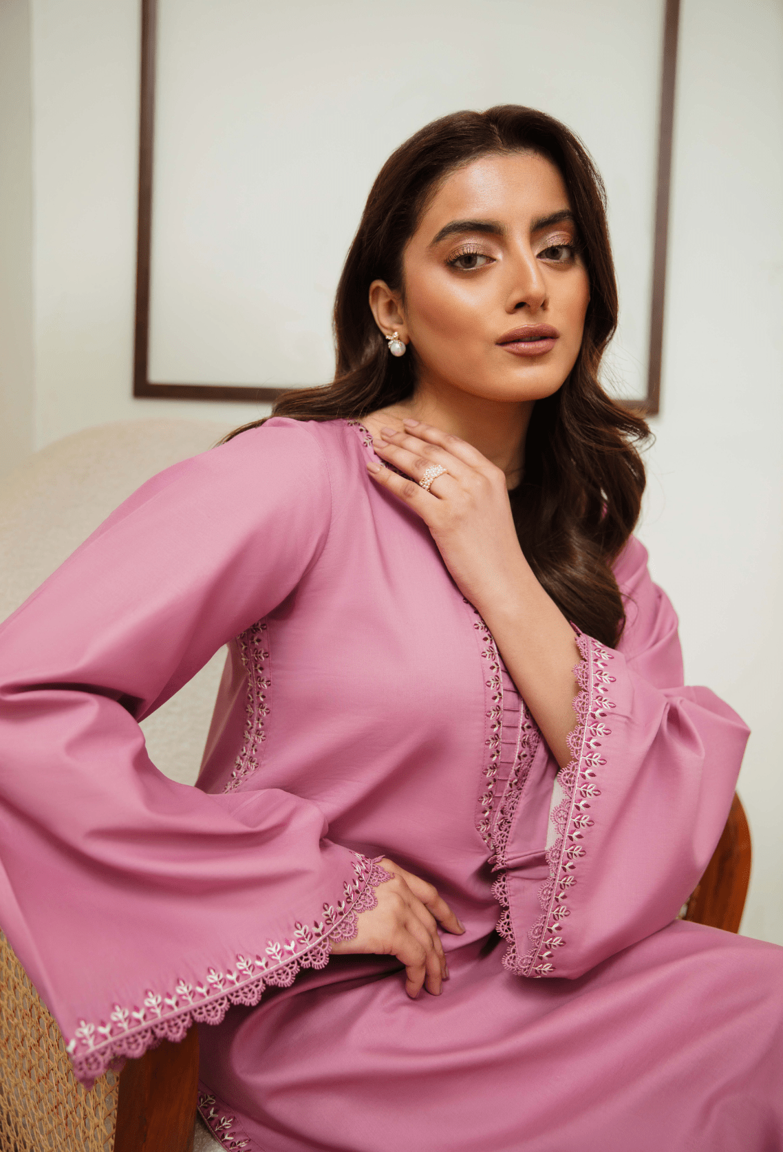 Humdum | Ayra Ready to wear | Ayra - D03-Brand:Humdum-Type:Ladies Clothes-Dusty Pink-Lawn-House of Maryam- Buy in UK, USA
