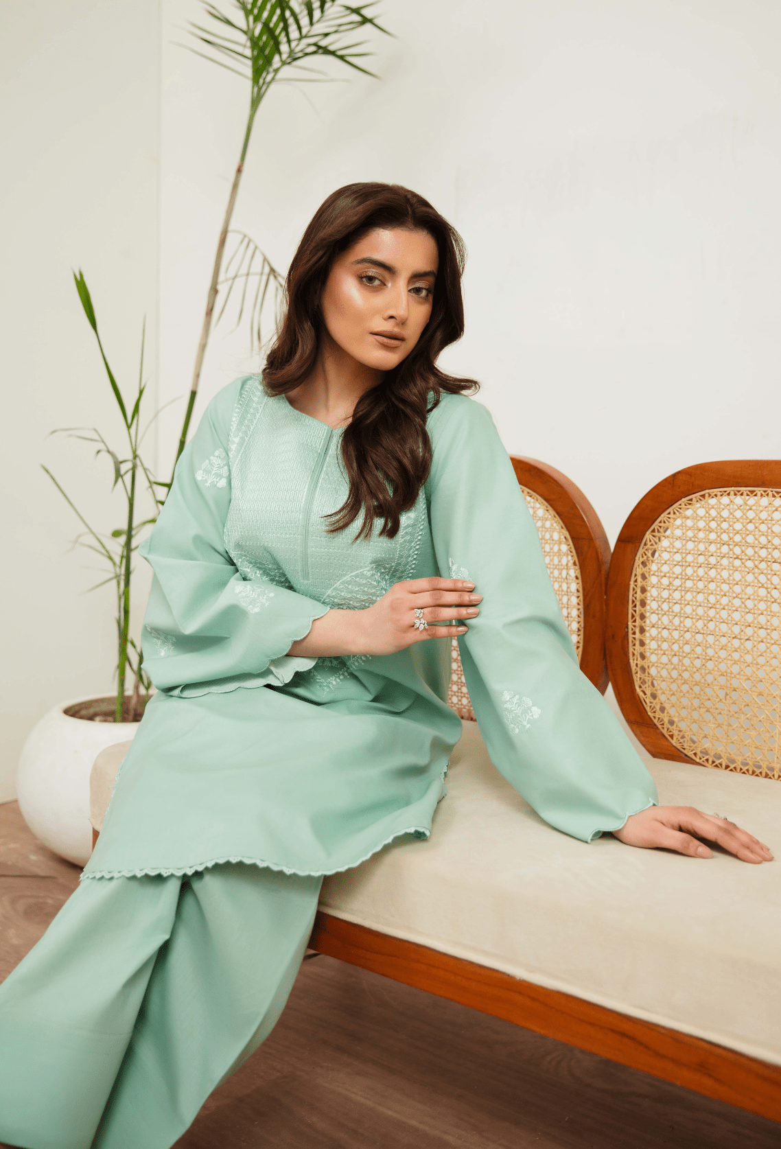 Humdum | Ayra Ready to wear | Ayra - D06-Brand:Humdum-Type:Ladies Clothes-Ice Blue-Lawn-House of Maryam- Buy in UK, USA