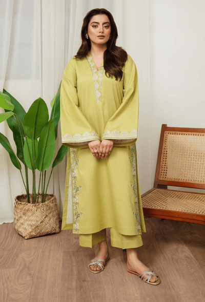 Humdum | Ayra Ready to wear | Ayra - D08-Brand:Humdum-Type:Ladies Clothes-Lime-Lawn-House of Maryam- Buy in UK, USA