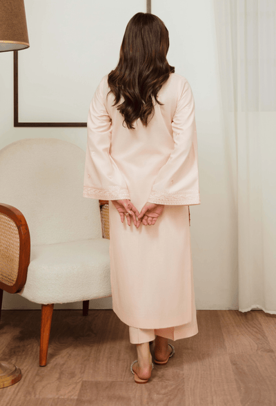 Humdum | Ayra Ready to wear | Ayra - D10-Brand:Humdum-Type:Ladies Clothes-Pale Peach-Lawn-House of Maryam- Buy in UK, USA
