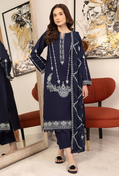 Humdum | Dilkash 25 | Dilkash - D02-Brand:Humdum-Type:Ladies Clothes-Navy-Lawn-House of Maryam- Buy in UK, USA
