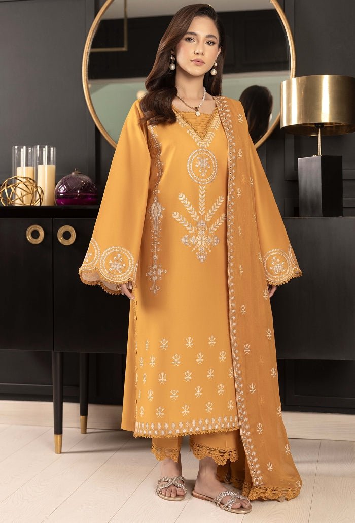 Humdum | Dilkash 25 | Dilkash - D03-Brand:Humdum-Type:Ladies Clothes-Champagne Gold-Lawn-House of Maryam- Buy in UK, USA