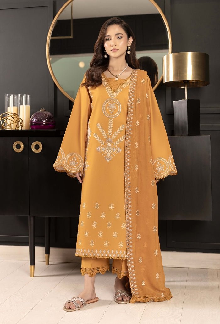 Humdum | Dilkash 25 | Dilkash - D03-Brand:Humdum-Type:Ladies Clothes-Champagne Gold-Lawn-House of Maryam- Buy in UK, USA