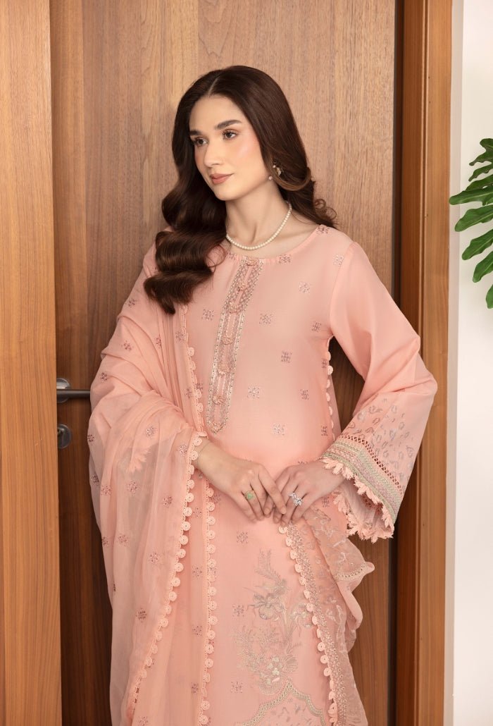 Humdum | Dilkash 25 | Dilkash - D04-Brand:Humdum-Type:Ladies Clothes-Light Pink-Lawn-House of Maryam- Buy in UK, USA