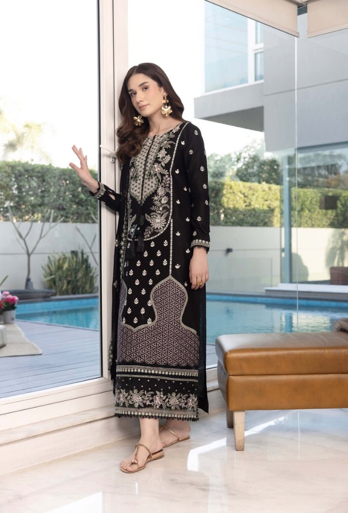 Humdum | Dilkash 25 | Dilkash - D08-Brand:Humdum-Type:Ladies Clothes-Black-Lawn-House of Maryam- Buy in UK, USA