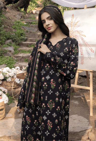Humdum | Eden Garden 25 |Eden Garden - D03-Brand:Humdum-Type:Ladies Clothes-Black-Lawn-House of Maryam- Buy in UK, USA