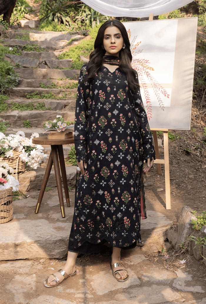 Humdum | Eden Garden 25 |Eden Garden - D03-Brand:Humdum-Type:Ladies Clothes-Black-Lawn-House of Maryam- Buy in UK, USA