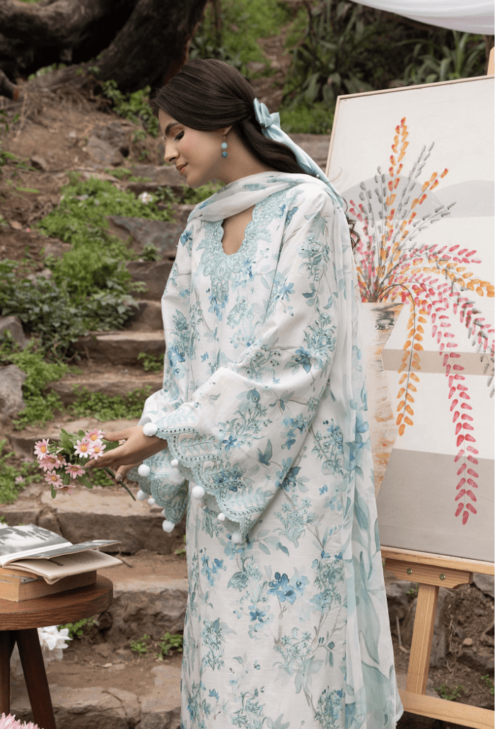 Humdum | Eden Garden 25 | Eden Garden - D05-Brand:Humdum-Type:Ladies Clothes-Lawn-White-House of Maryam- Buy in UK, USA