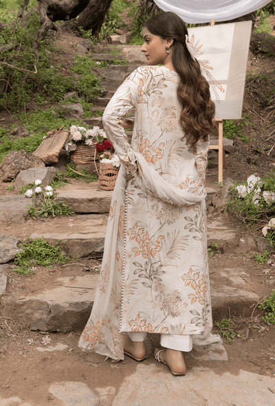 Humdum | Eden Garden 25 | Eden Garden - D06-Brand:Humdum-Type:Ladies Clothes-Ivory-Lawn-House of Maryam- Buy in UK, USA