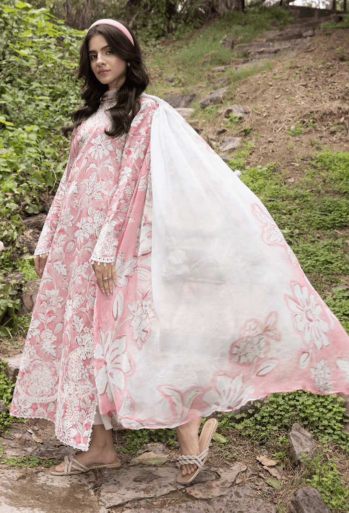 Humdum | Eden Garden 25 | Eden Garden - D07-Brand:Humdum-Type:Ladies Clothes-Light Pink-Lawn-House of Maryam- Buy in UK, USA