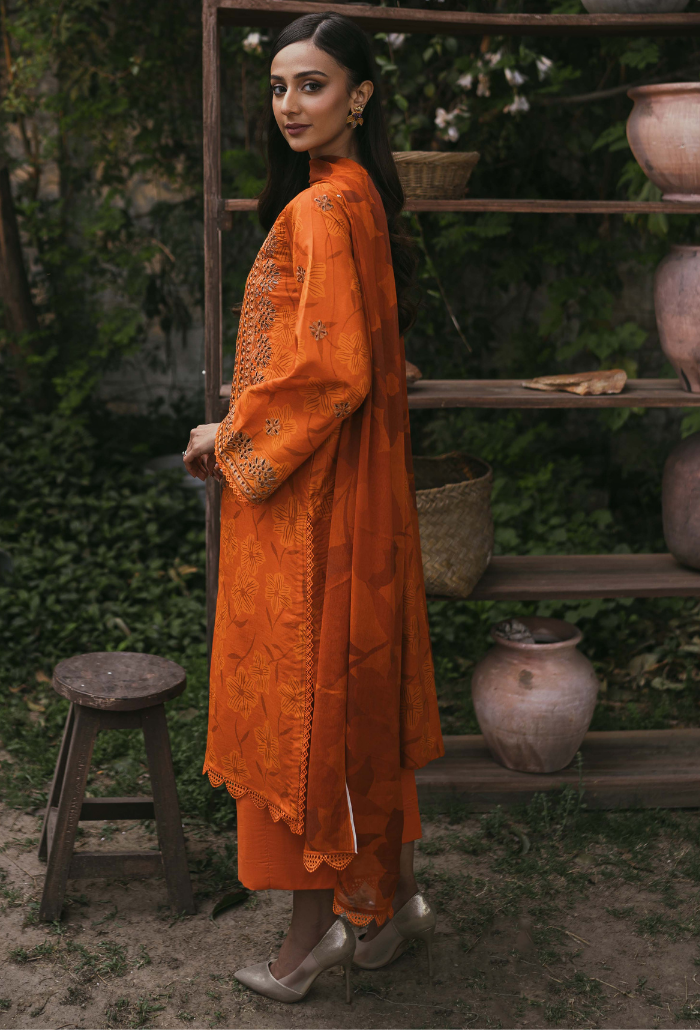 Humdum | Gardenia Lawn | D02 -  HumDum Luxury - Original Designer Dress - House of Maryam
