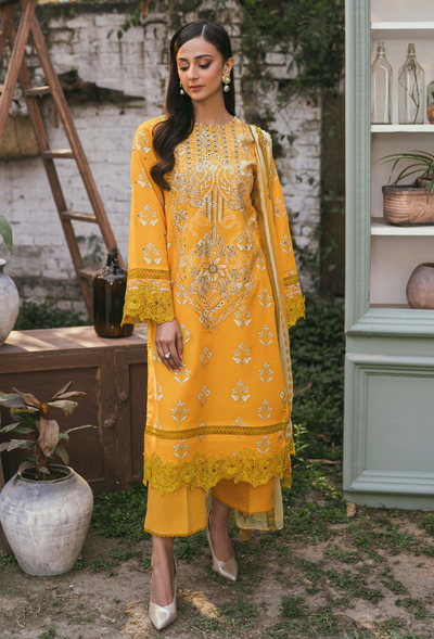 Humdum | Gardenia Lawn | D05 -  HumDum Luxury - Original Designer Dress - House of Maryam
