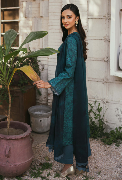 Humdum | Gardenia Lawn | D01 -  HumDum Luxury - Original Designer Dress - House of Maryam