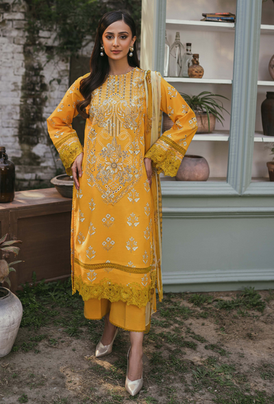 Humdum | Gardenia Lawn | D05 -  HumDum Luxury - Original Designer Dress - House of Maryam