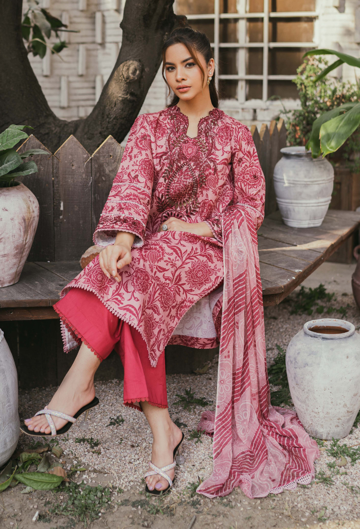 Humdum | Gardenia Lawn | D010 by Designer HumDum - House of Maryam - Pakistani Designer Ethnic Wear in {{ shop.shopifyCountryName }}