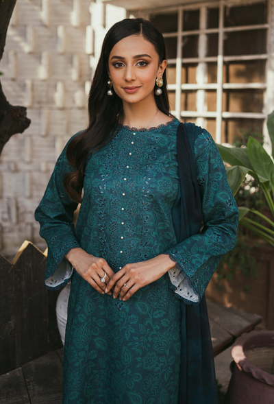 Humdum | Gardenia Lawn | D01 -  HumDum Luxury - Original Designer Dress - House of Maryam