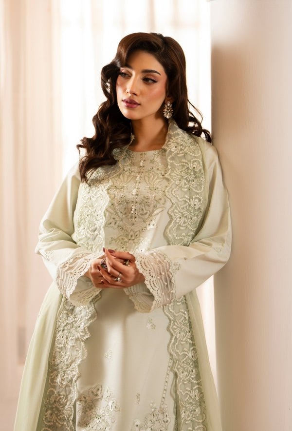 Humdum | Meraki Lawn | Meraki - D02-Brand:Humdum-Type:Ladies Clothes-Ivory-Lawn-House of Maryam- Buy in UK, USA