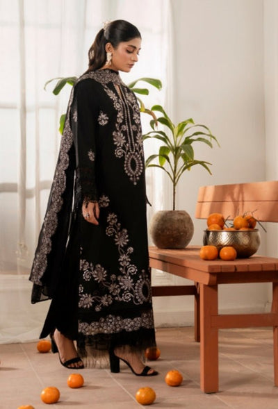 Humdum | Meraki Lawn | Meraki - D03-Brand:Humdum-Type:Ladies Clothes-Black-Lawn-House of Maryam- Buy in UK, USA