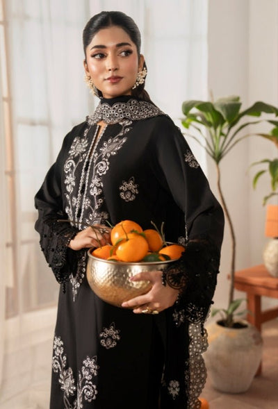 Humdum | Meraki Lawn | Meraki - D03-Brand:Humdum-Type:Ladies Clothes-Black-Lawn-House of Maryam- Buy in UK, USA