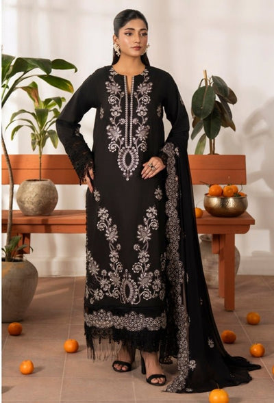 Humdum | Meraki Lawn | Meraki - D03-Brand:Humdum-Type:Ladies Clothes-Black-Lawn-House of Maryam- Buy in UK, USA