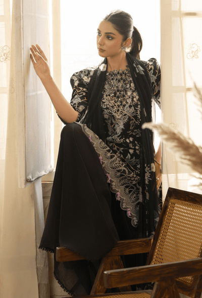 Humdum | Senora Lawn 25 | Senora - D02-Brand:Humdum-Type:Ladies Clothes-Black-Lawn-House of Maryam- Buy in UK, USA