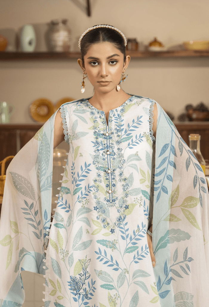Humdum | Senora Lawn 25 | Senora - D03-Brand:Humdum-Type:Ladies Clothes-White-Lawn-House of Maryam- Buy in UK, USA