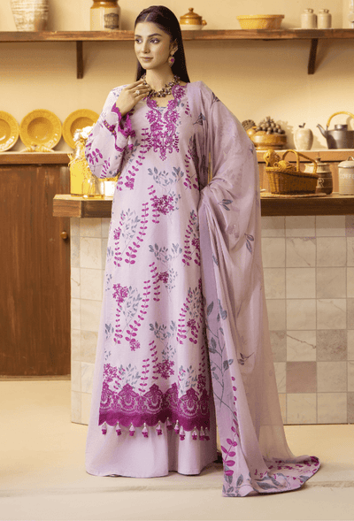 Humdum | Senora Lawn 25 | Senora - D04-Brand:Humdum-Type:Ladies Clothes-Lilac-Lawn-House of Maryam- Buy in UK, USA