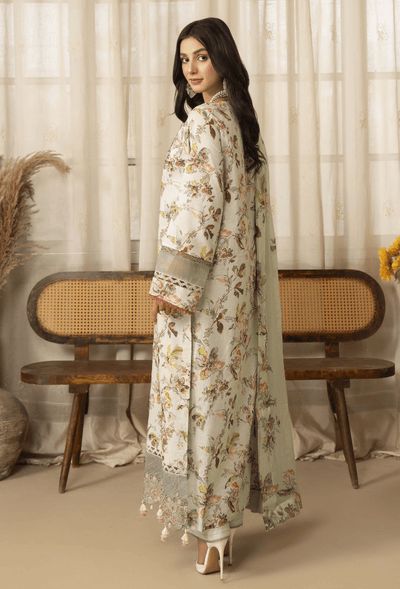 Humdum | Senora Lawn 25 | Senora - D09-Brand:Humdum-Type:Ladies Clothes-Misty gray-Lawn-House of Maryam- Buy in UK, USA
