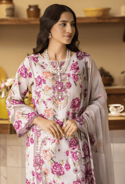 Humdum | Senora Lawn 25 | Senora - D10-Brand:Humdum-Type:Ladies Clothes-Off White-Lawn-House of Maryam- Buy in UK, USA