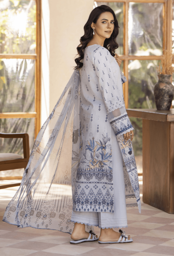 Humdum | Zarwisha 25 | Zarwisha-D03-Brand:Humdum-Type:Ladies Clothes-Gray-Lawn-House of Maryam- Buy in UK, USA
