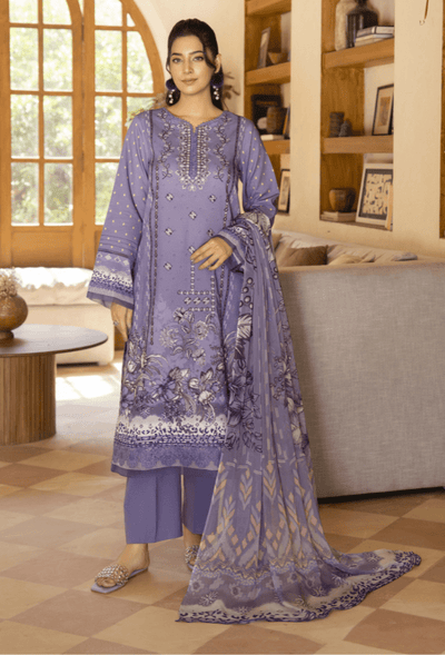 Humdum | Zarwisha 25 | Zarwisha-D06-Brand:Humdum-Type:Ladies Clothes-Lavender-Lawn-House of Maryam- Buy in UK, USA