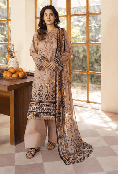 Humdum | Zarwisha 25 | Zarwisha-D08-Brand:Humdum-Type:Ladies Clothes-Coffee-Lawn-House of Maryam- Buy in UK, USA