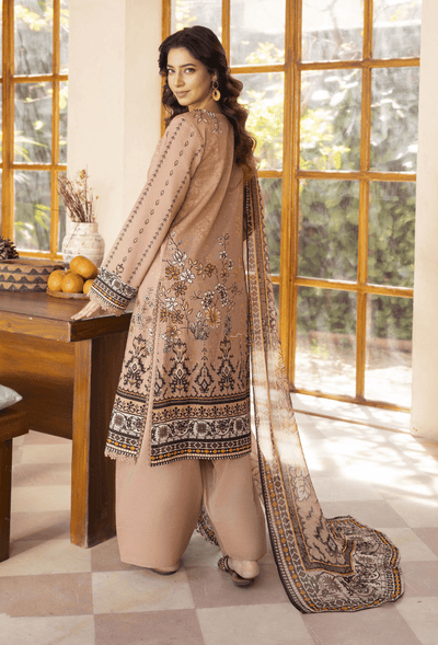 Humdum | Zarwisha 25 | Zarwisha-D08-Brand:Humdum-Type:Ladies Clothes-Coffee-Lawn-House of Maryam- Buy in UK, USA
