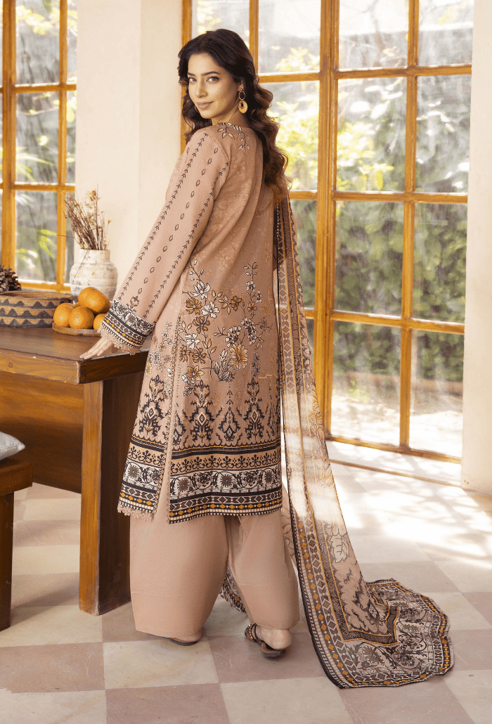 Humdum | Zarwisha 25 | Zarwisha-D08-Brand:Humdum-Type:Ladies Clothes-Coffee-Lawn-House of Maryam- Buy in UK, USA