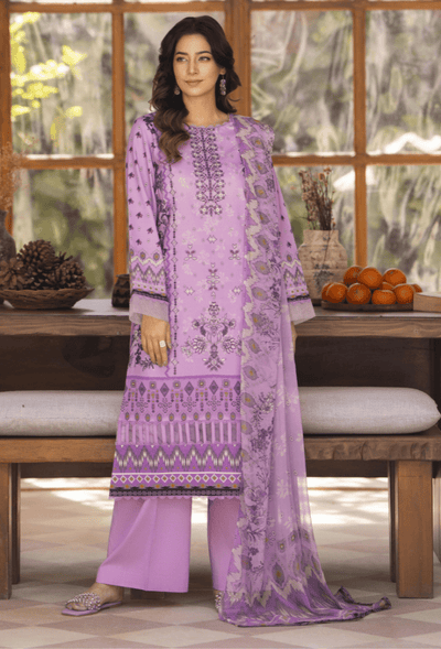 Humdum | Zarwisha 25 | Zarwisha-D09-Brand:Humdum-Type:Ladies Clothes-Lilac-Lawn-House of Maryam- Buy in UK, USA