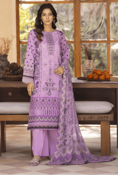 Humdum | Zarwisha 25 | Zarwisha-D09-Brand:Humdum-Type:Ladies Clothes-Lilac-Lawn-House of Maryam- Buy in UK, USA