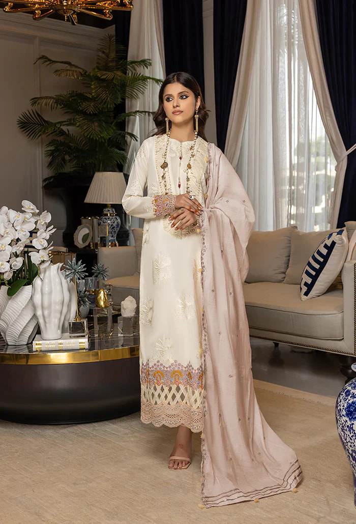 Humdum | Charlotte Chikankari Lawn | D04 -  HumDum Luxury - Original Designer Dress - House of Maryam