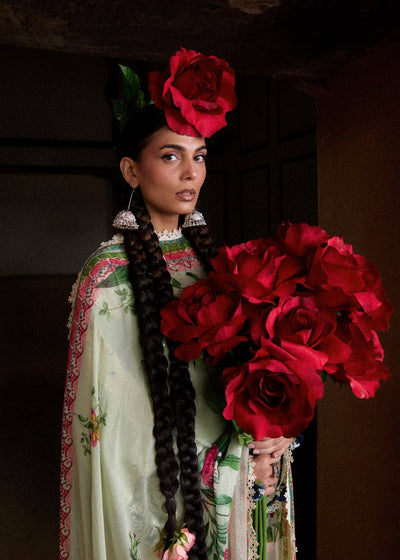 Hussain Rehar | Zan SS26 | Nane-Brand:House of Maryam-Type:-Pastel Mint-Lawn-House of Maryam- Buy in UK, USA