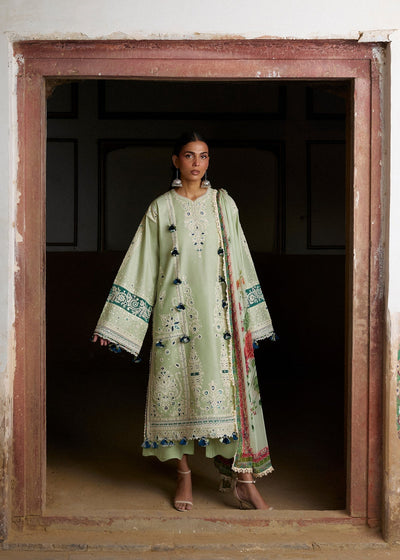 Hussain Rehar | Zan SS26 | Nane-Brand:House of Maryam-Type:-Pastel Mint-Lawn-House of Maryam- Buy in UK, USA