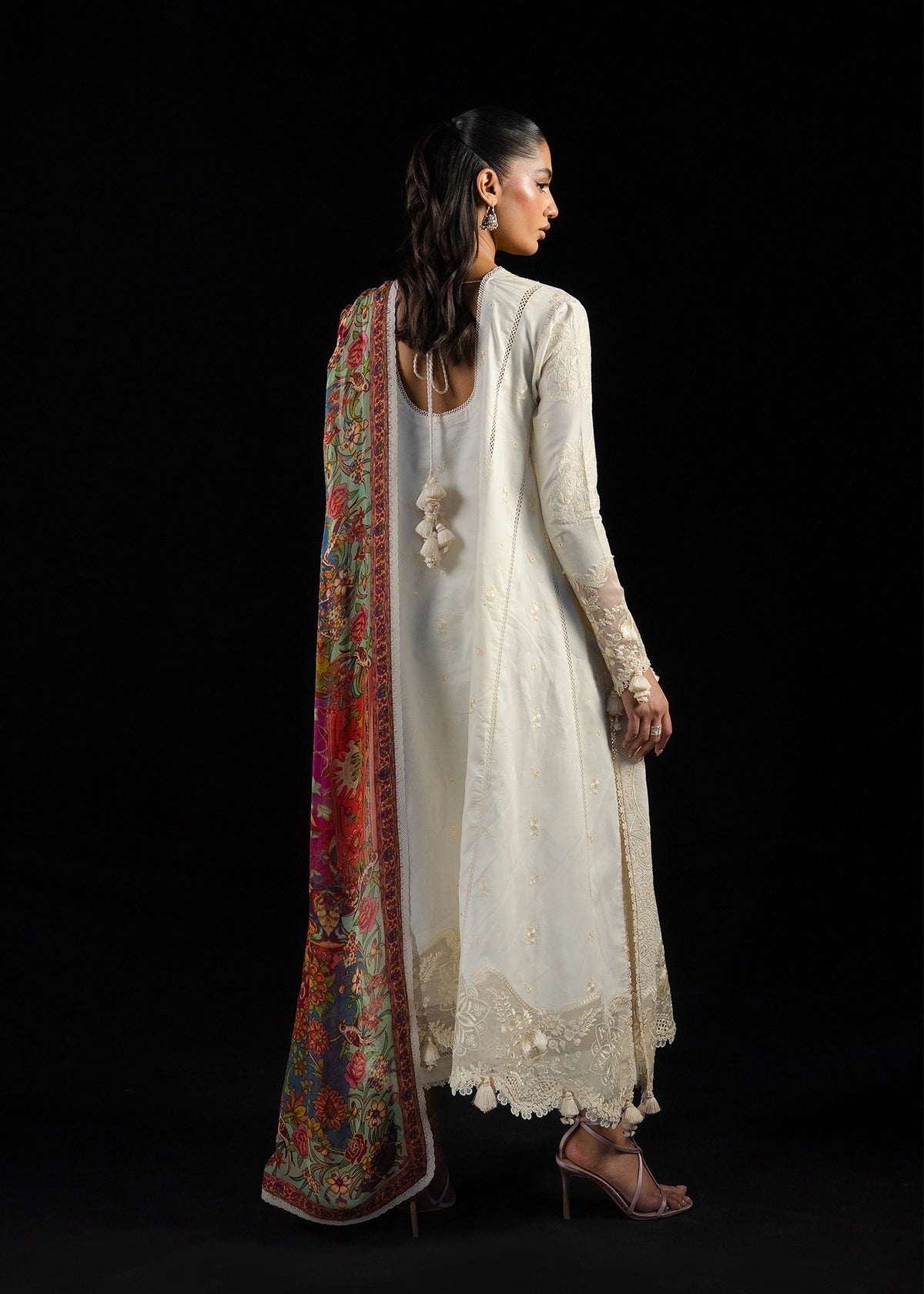 Hussain Rehar | Zan SS26 | Sefi-Brand:Hussain Rehar-Type:Ladies Clothes-Ivory-Lawn-House of Maryam- Buy in UK, USA