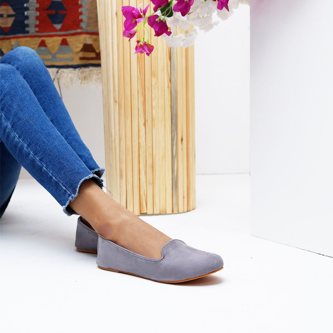 Grey Loafers by House of Maryam - House of Maryam