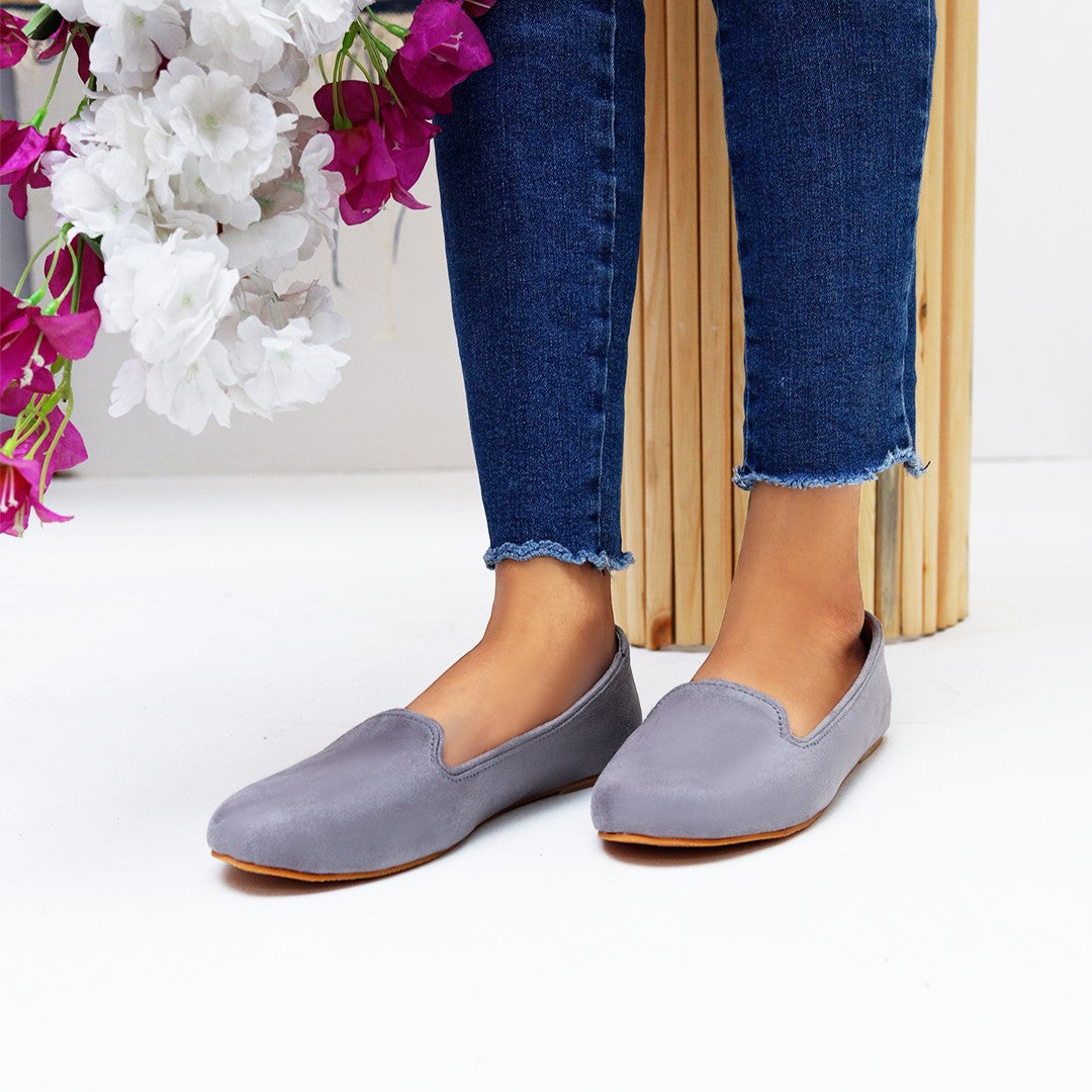 Grey Loafers by House of Maryam - House of Maryam