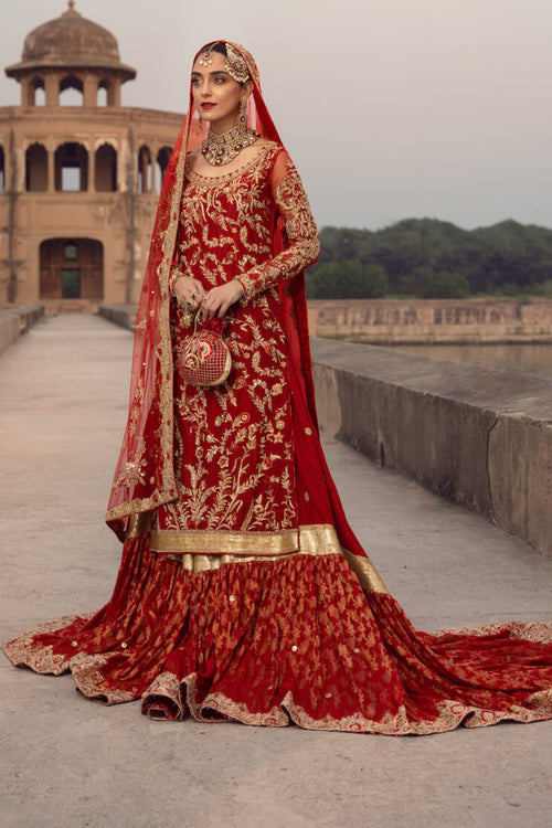 Maya | Wedding Formal Ulfat | SURKH -  Maya Bridal - Original Designer Dress - House of Maryam
