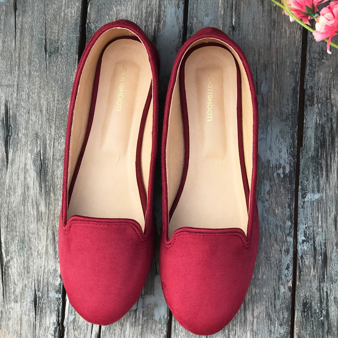 Ruby Red Loafers by House of Maryam - House of Maryam