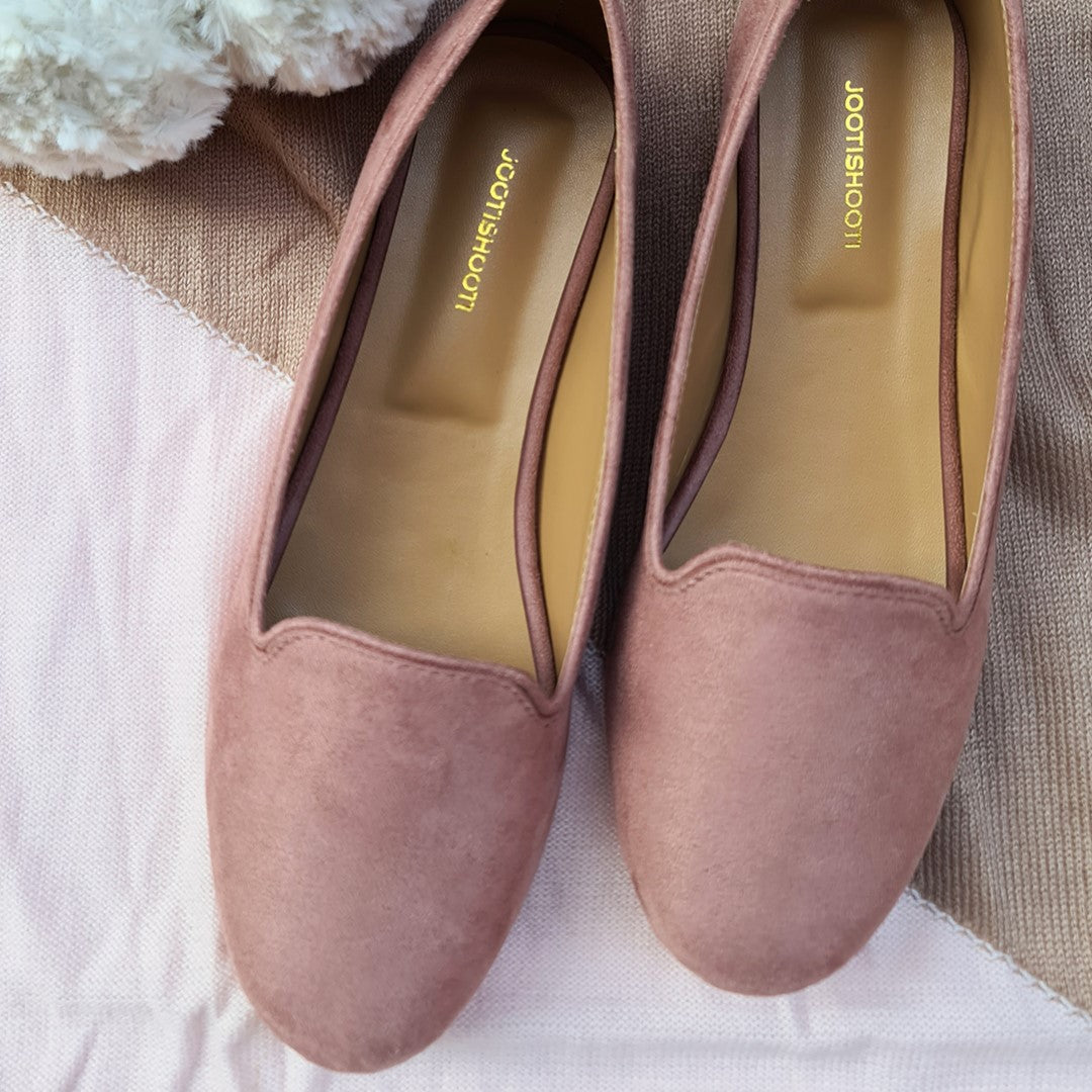 Tea Pink Loafers by House of Maryam - House of Maryam