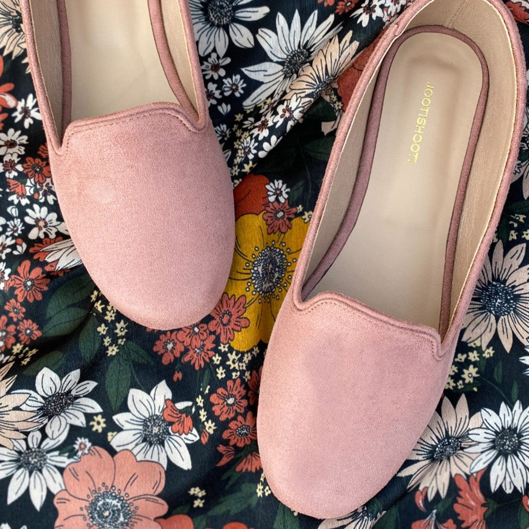 Tea Pink Loafers by House of Maryam - House of Maryam