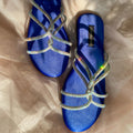 Blue Passion Slides by Designer House of Maryam - House of Maryam - Pakistani Designer Ethnic Wear in {{ shop.shopifyCountryName }}