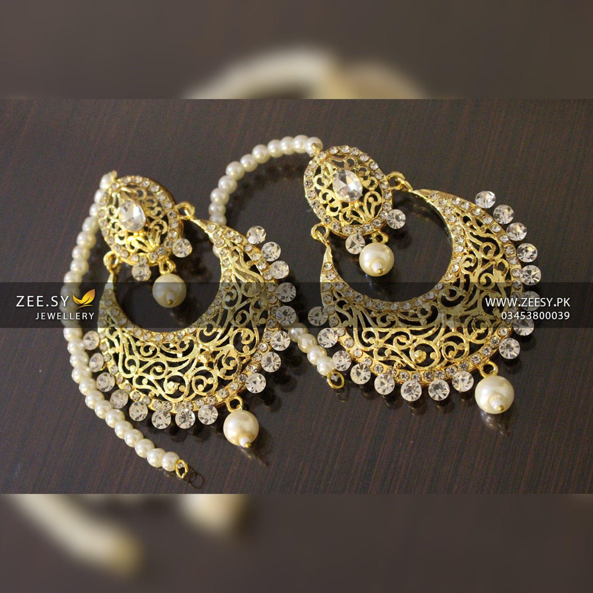 Earrings-0035 -  Zeesy Earrings - Original Designer Dress - House of Maryam